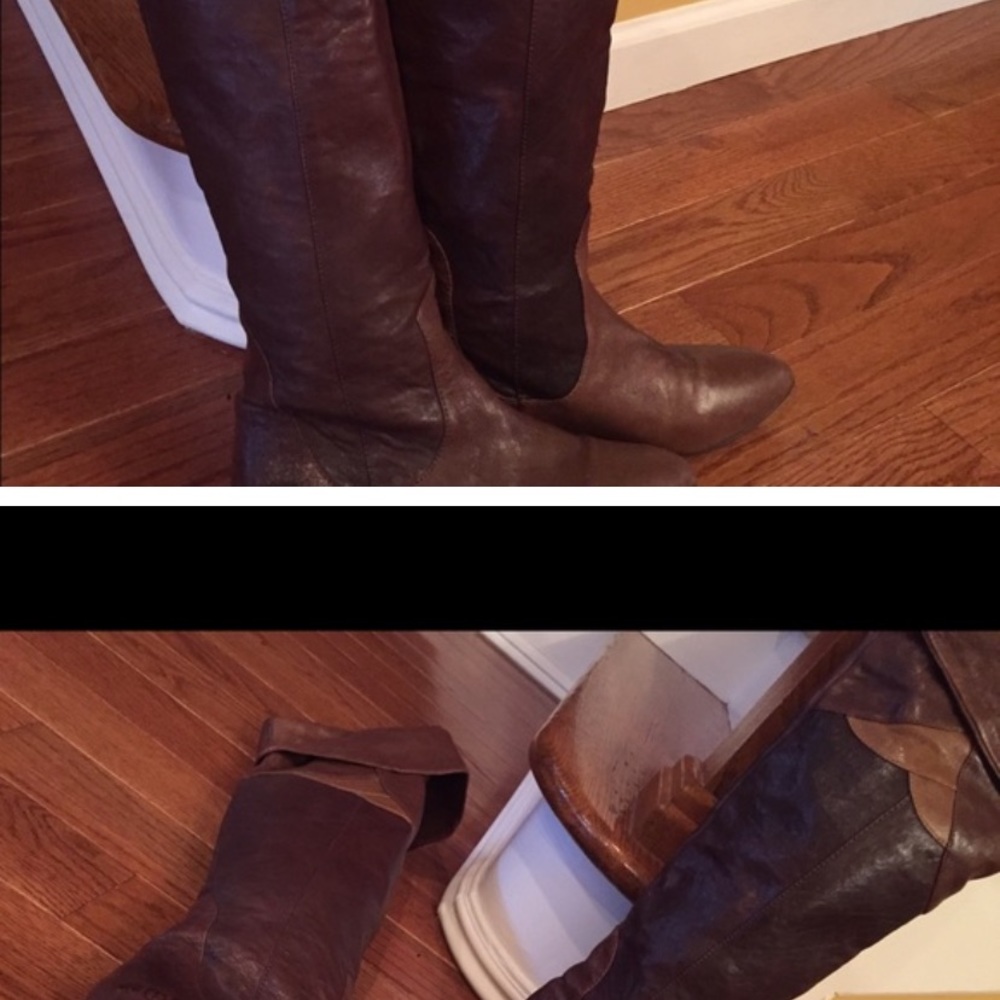 Lucky brand leather boots worn one
